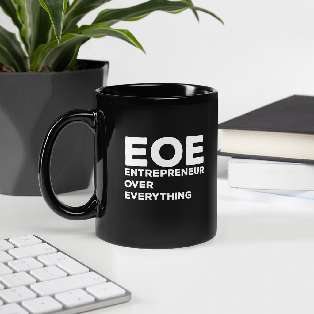 EOE Black Glossy Mug
