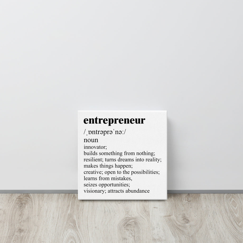 Entrepreneur Definition Thin Canvas