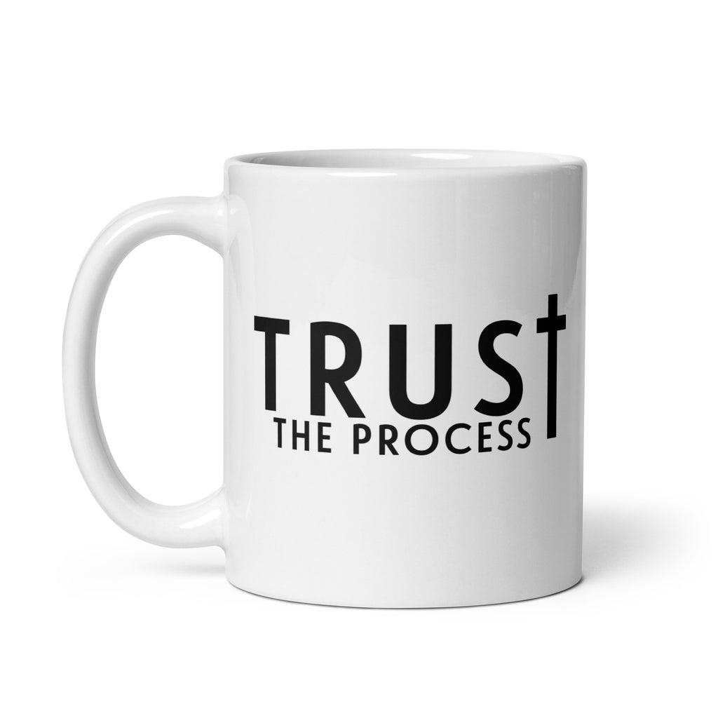 Trust the Process White Glossy Mug