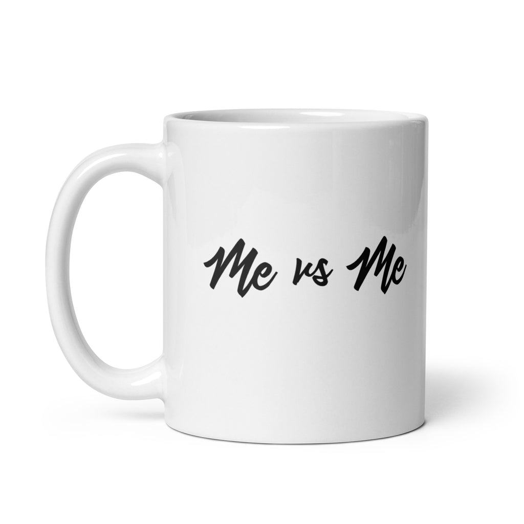 Me vs Me White Glossy Mug